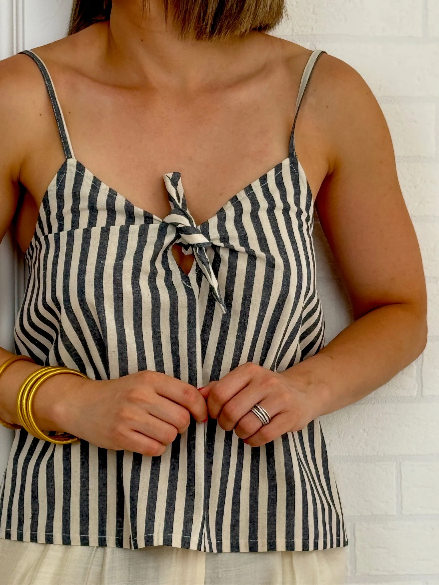 Top anudado tirantes azul | Elsie - Image 4