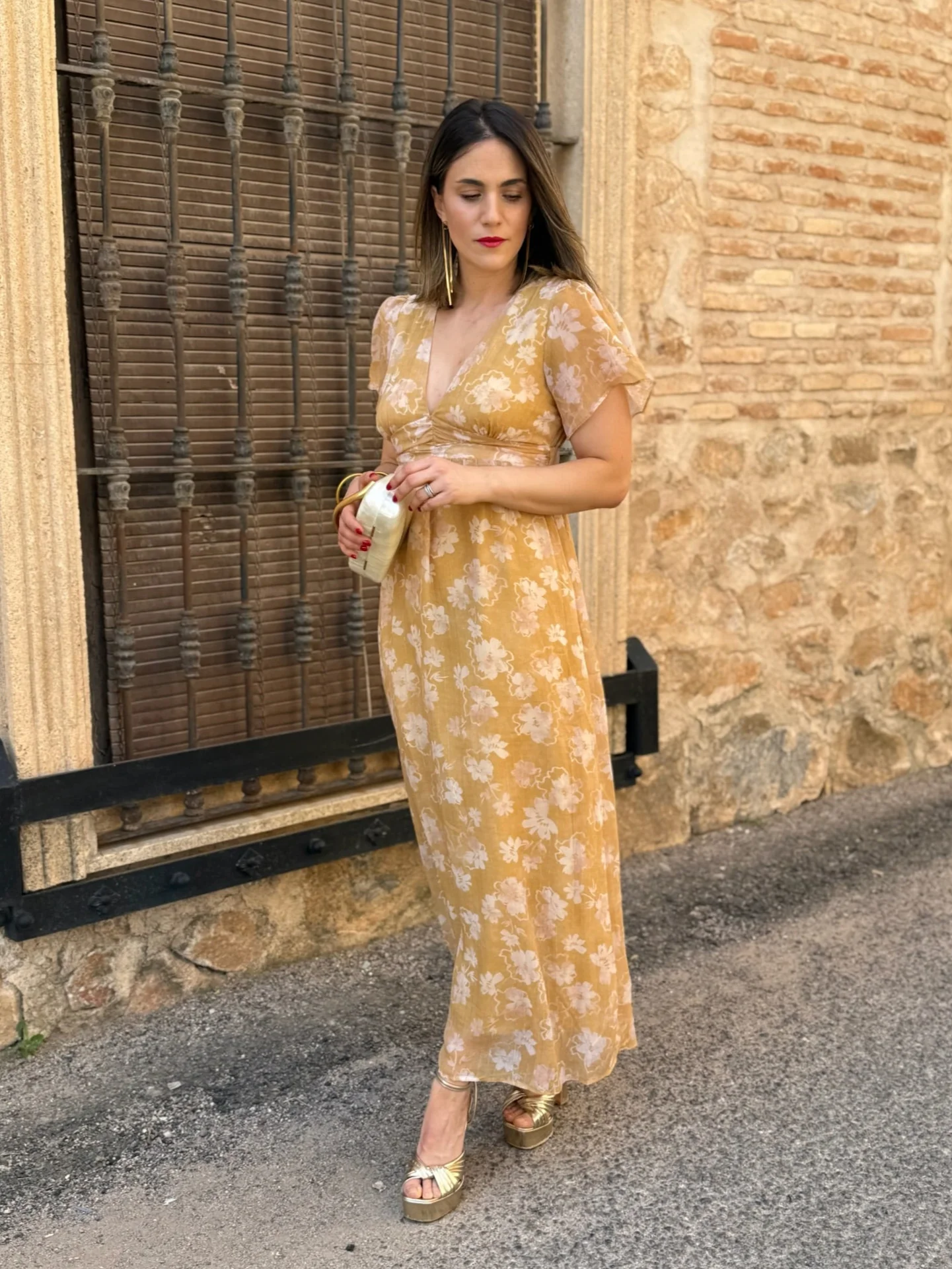 Vestido estampado amarillo | Zinerva - Image 5