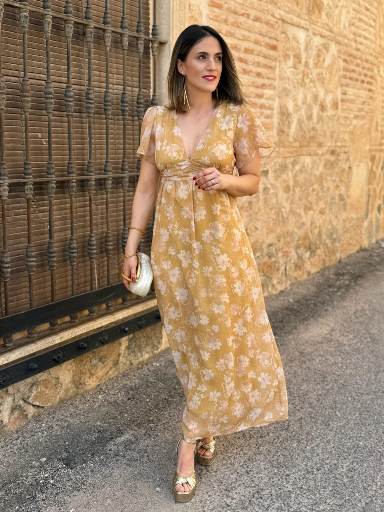 Vestido estampado amarillo | Zinerva - Image 6