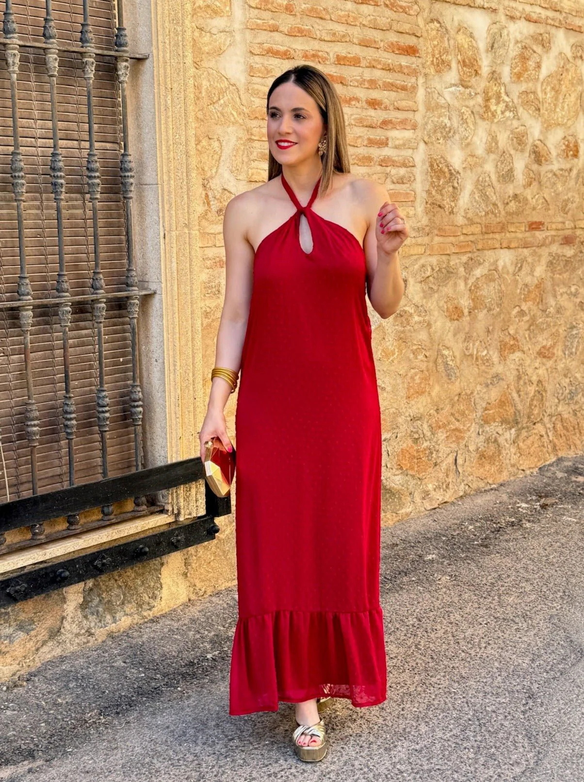 Vestido halter plumeti | Danna - Image 3