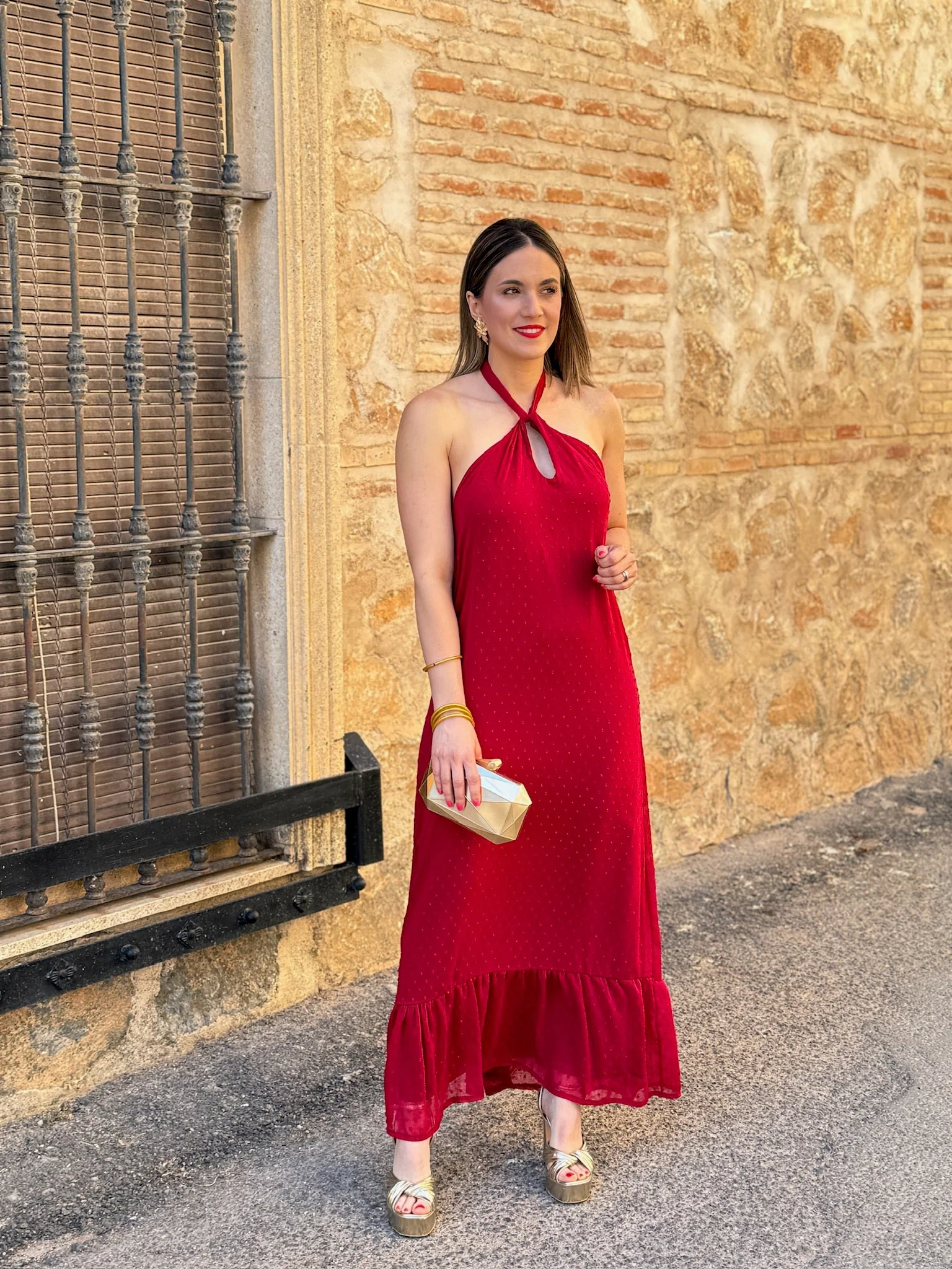 Vestido halter plumeti | Danna - Image 6