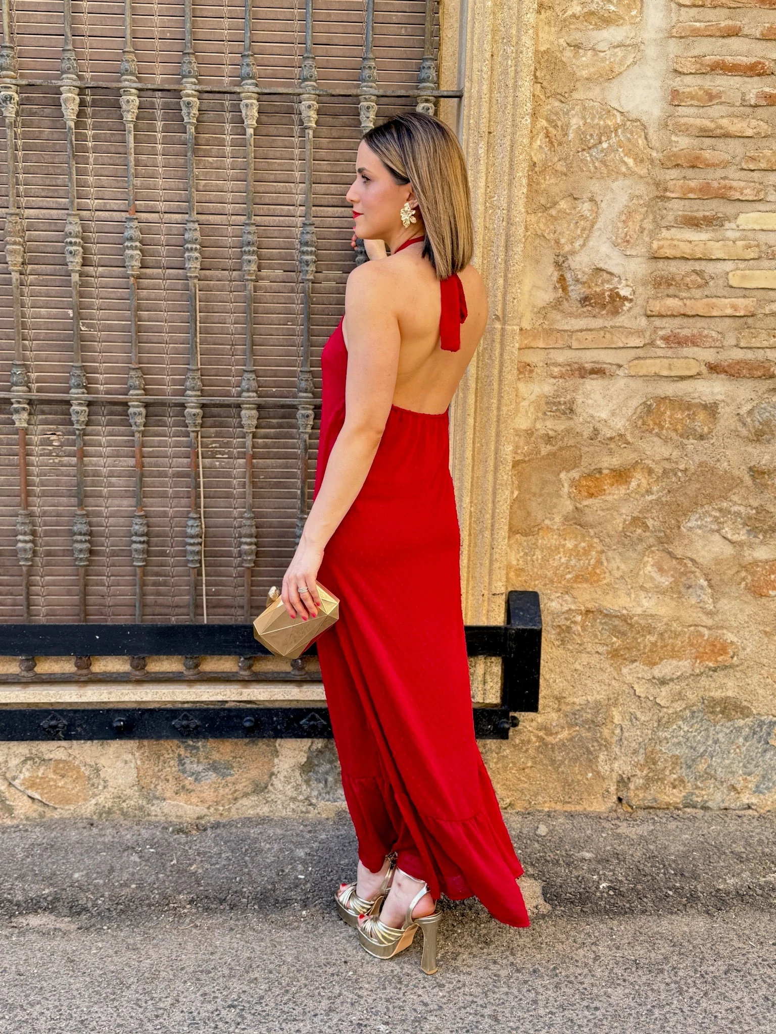 Vestido halter plumeti | Danna - Image 8