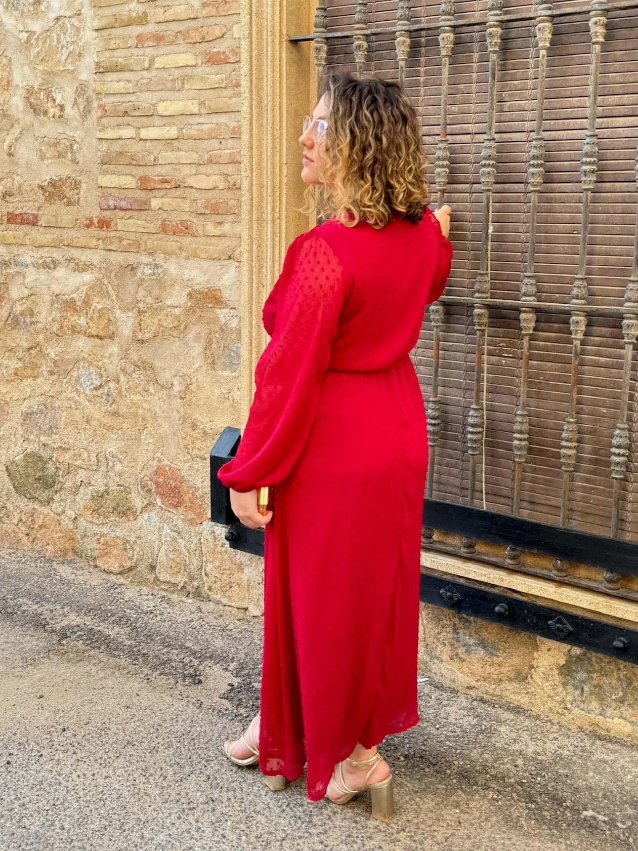 Vestido plumeti rojo | Selena - Image 6